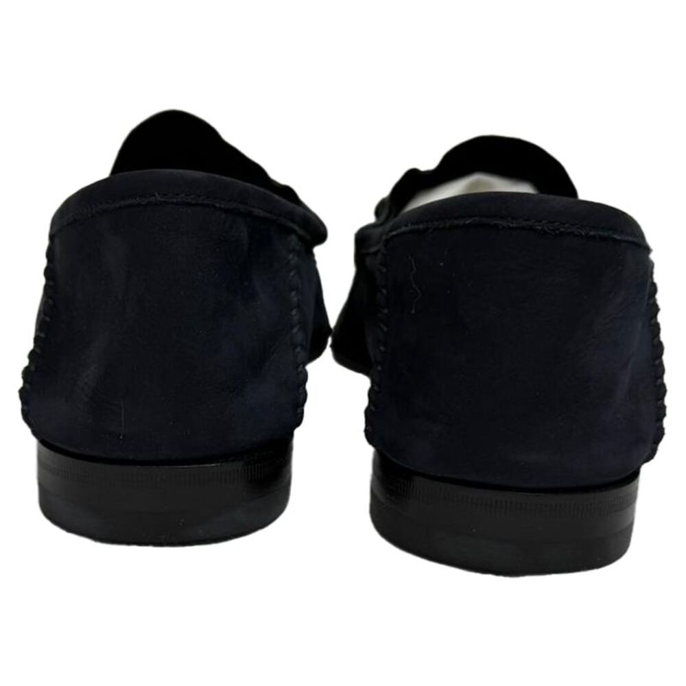 Gucci 1953 Horsebit Convertible Loafers in Navy Blue Suede - Picture 3 of 10